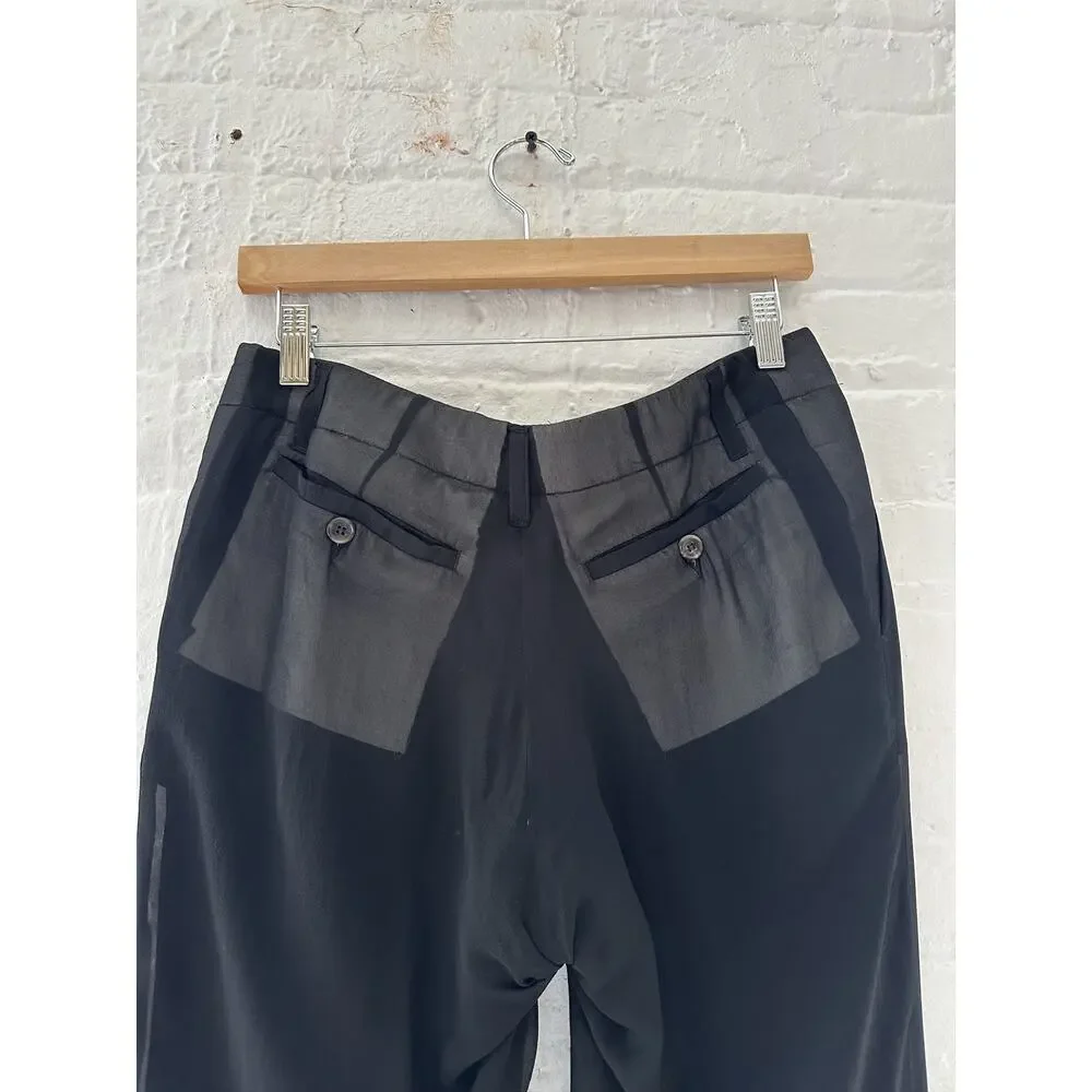 Rick Owens Paneled Silk Trousers